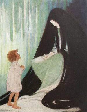 Are you ill, dear North Wind by Jessie Willcox Smith Oil Painting