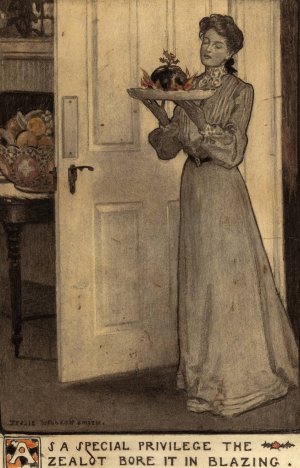 As a Special Privilege the Zealot Bore it in Blazing by Jessie Willcox Smith Oil Painting