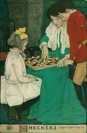 Checkers by Jessie Willcox Smith Oil Painting