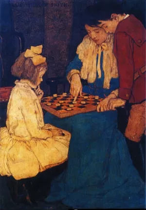 Checkers by Jessie Willcox Smith - Oil Painting Reproduction