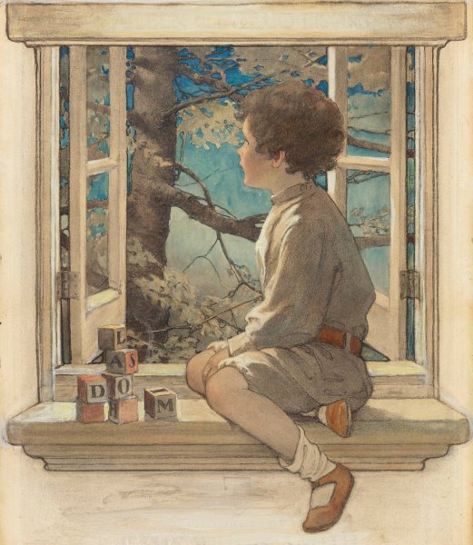 Main Product Photo of Dream Blocks Painting by Jessie Willcox Smith