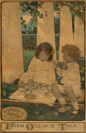 Five O'clock Tea by Jessie Willcox Smith Oil Painting