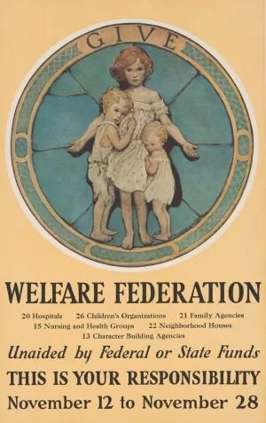 Give - welfare federation by Jessie Willcox Smith Oil Painting
