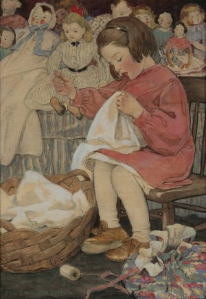 How Doth the Little Busy Bee by Jessie Willcox Smith Oil Painting