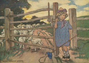 Little Bo-Peep has lost her sheep, and can't tell where to find them by Jessie Willcox Smith Oil Painting