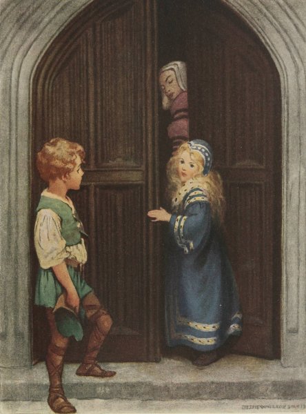 Never mind, Princess Irene, he said. You, mustnt kiss me tonight by Jessie Willcox Smith - Hand-Painted Oil Painting Reproduction