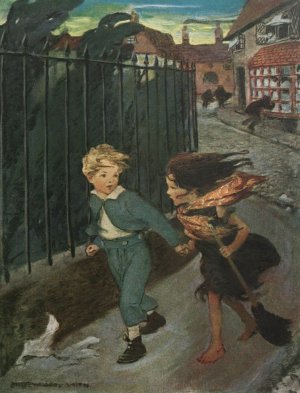 Now you lead me, he said, taking her hand, and ill take care of you by Jessie Willcox Smith Oil Painting