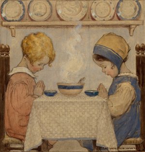 Saying Grace by Jessie Willcox Smith Oil Painting