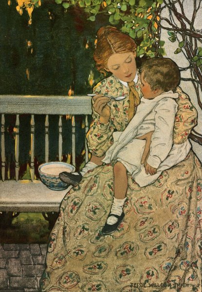 Supper  by Jessie Willcox Smith - Hand-Painted Oil Painting Reproduction
