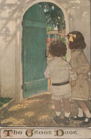 The green door by Jessie Willcox Smith Oil Painting