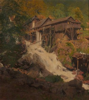 Am Sarmingbach by Jindrich Tomec Oil Painting