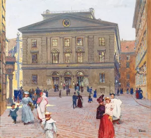 Das Postsparkassengebaude in Wien by Jindrich Tomec Oil Painting