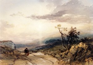 Figures On A Country Road Near Ambleside, Westmoreland
