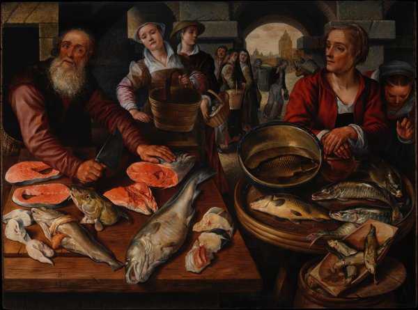 Main Product Photo of Fish Market  Painting by Joachim Beuckelaer