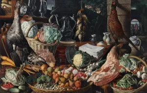 Kitchen Scene with Christ at Emmaus by Joachim Beuckelaer Oil Painting