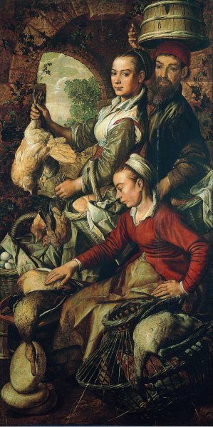 Market Scene by Joachim Beuckelaer Oil Painting