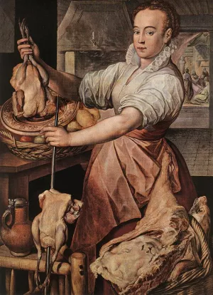 The Cook painting by Joachim Beuckelaer