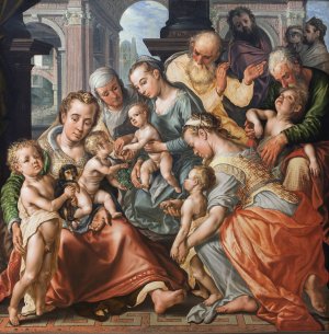 The Holy Kinship by Joachim Beuckelaer Oil Painting