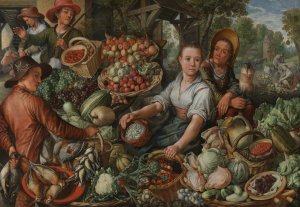 Vegetable Market by Joachim Beuckelaer Oil Painting