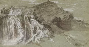The Waterfalls at Tivoli by Joachim Franz Beich Oil Painting