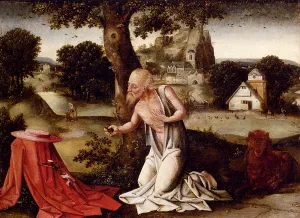 Landscape With The Penitent Saint Jerome by Joachim Patenier (Patinir) - Oil Painting Reproduction