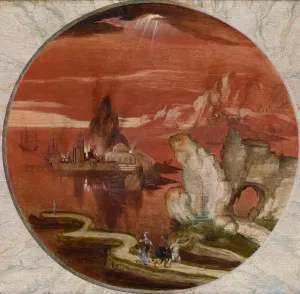 Lot and his Family Flee Sodom and Gomorrah by Joachim Patinir Oil Painting