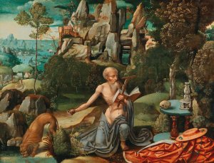 Saint Jerome in the Wilderness by Joachim Patinir Oil Painting