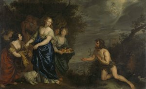 Odysseus and Nausicaa by Joachim Von Sandrart Oil Painting