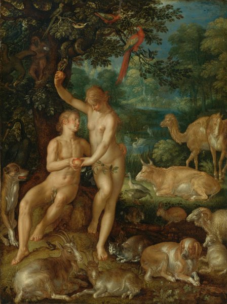 Main Product Photo of Adam And Eve Painting by Joachim Wtewael