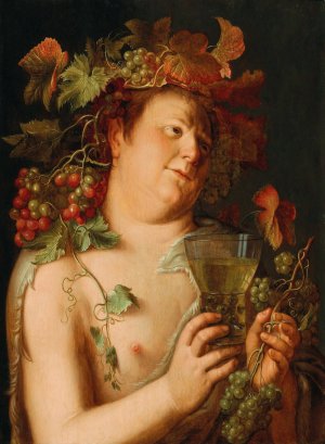 Bacchus by Joachim Wtewael Oil Painting