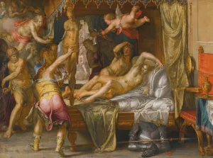 Mars And Venus Surprised By Vulcan by Joachim Wtewael Oil Painting