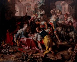 The Adoration Of The Shepherds by Joachim Wtewael Oil Painting