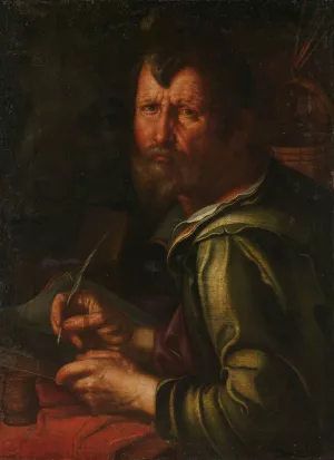The Evangelist Saint Luke by Joachim Wtewael Oil Painting