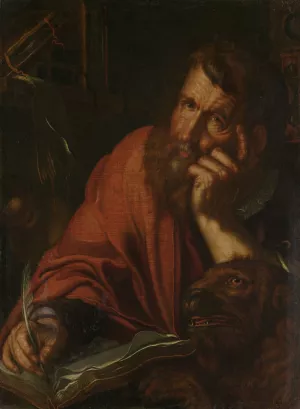 The Evangelist Saint Mark Oil painting by Joachim Wtewael