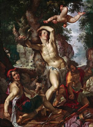 The Martyrdom Of Saint Sebastian by Joachim Wtewael Oil Painting