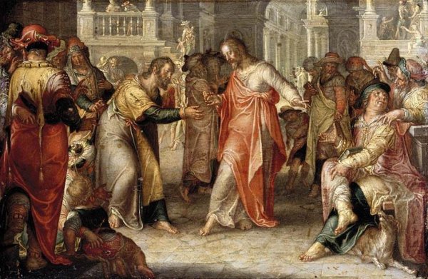 Main Product Photo of The Tribute Money Painting by Joachim Wtewael