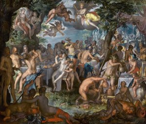 The Wedding of Peleus and Thetis by Joachim Wtewael Oil Painting
