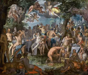 The Wedding of Peleus and Thetis by Joachim Wtewael The Wedding of Peleus and Thetis Oil painting by Joachim Wtewael