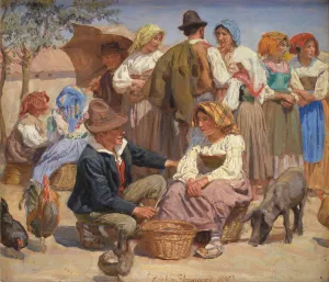 Marked i Sora by Joakim Skovgaard Oil Painting
