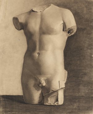 Tegning Efter Gips Af Antik Ynglingetorso by Joakim Skovgaard Oil Painting