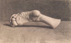 Tegning Efter Gips. En Fod by Joakim Skovgaard Oil Painting