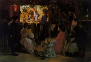 Obra de Teatro by Joan Brull Vinyoles Oil Painting