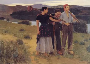Vuelta del Campo by Joan Llimona I Bruguera - Oil Painting Reproduction