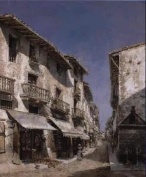 Calle de Pueblo by Joan Roig i Sole - Oil Painting Reproduction