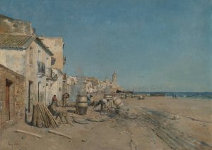 Sitges by Joan Roig I Soler Oil Painting