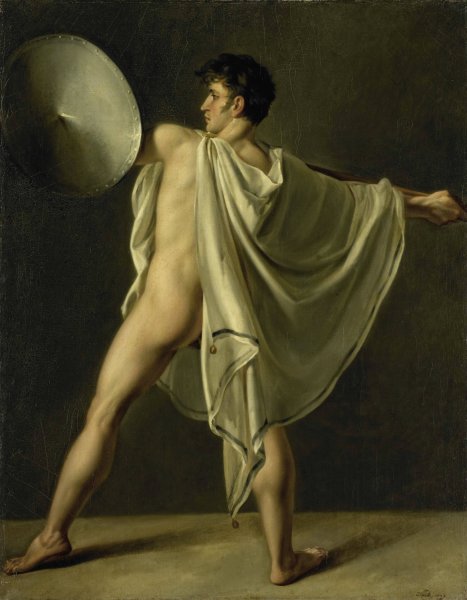 Main Product Photo of Warrior with Lance and Shield  Painting by Joannes Echarius Carolus Alberti