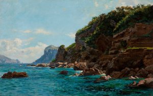 Blue Cave by Joao Baptista Da Costa Oil Painting