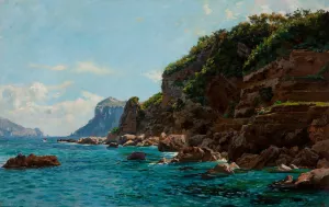 Blue Cave by Joao Baptista Da Costa Oil Painting