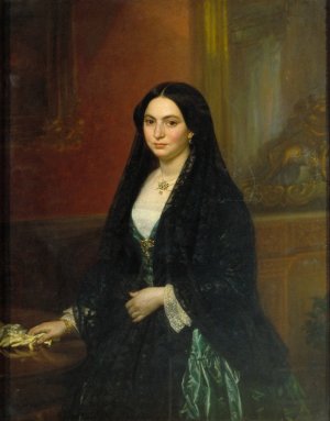 Portrait of Senyora Espalter by Joaquim Espalter Oil Painting
