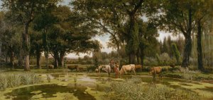 Summer Bloom by Joaquim Vayreda Oil Painting